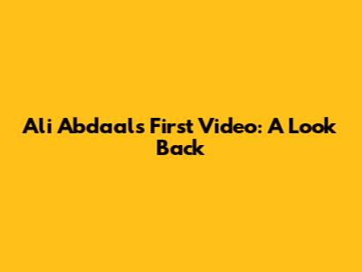 Ali Abdaal's First Video: A Look Back