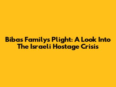 Bibas Family's Plight: A Look Into The Israeli Hostage Crisis