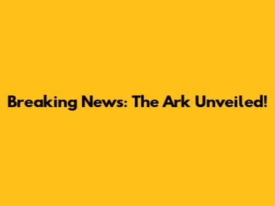 Breaking News: The Ark Unveiled!