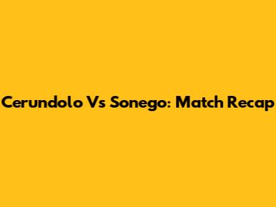 Cerundolo Vs Sonego: Match Recap