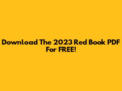 Download The 2023 Red Book PDF For FREE!