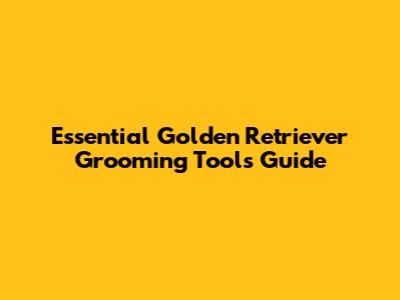 Essential Golden Retriever Grooming Tools Guide