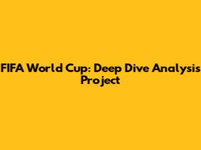 FIFA World Cup: Deep Dive Analysis Project