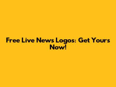 Free Live News Logos: Get Yours Now!