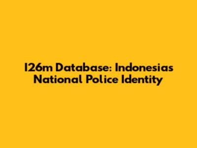 I26m Database: Indonesia's National Police Identity
