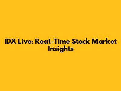 IDX Live: Real-Time Stock Market Insights