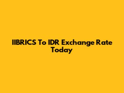 IIBRICS To IDR Exchange Rate Today