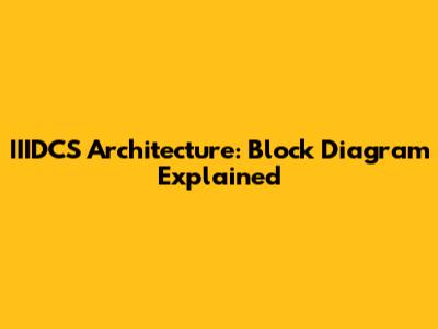 IIIDCS Architecture: Block Diagram Explained