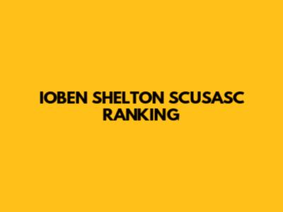 IOBEN SHELTON SCUSASC RANKING