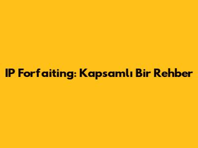 IP Forfaiting: Kapsamlı Bir Rehber