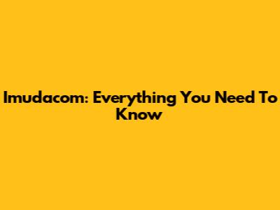 Imudacom: Everything You Need To Know