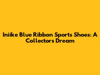 Iniike Blue Ribbon Sports Shoes: A Collector's Dream