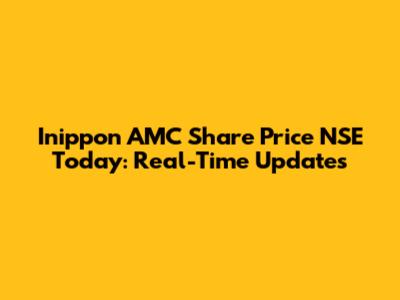 Inippon AMC Share Price NSE Today: Real-Time Updates