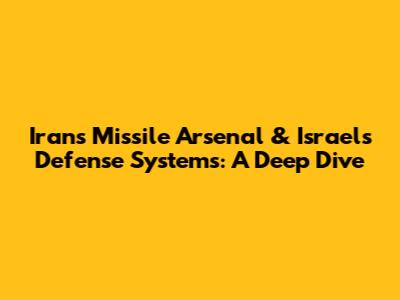 Iran's Missile Arsenal & Israel's Defense Systems: A Deep Dive