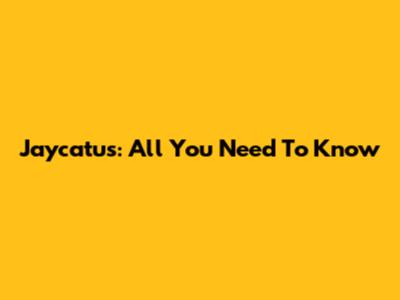 Jaycatus: All You Need To Know