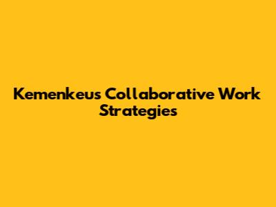 Kemenkeu's Collaborative Work Strategies