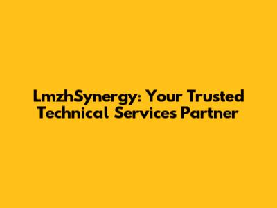 LmzhSynergy: Your Trusted Technical Services Partner