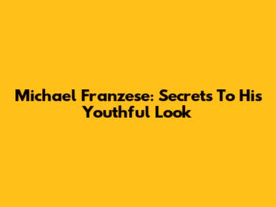 Michael Franzese: Secrets To His Youthful Look