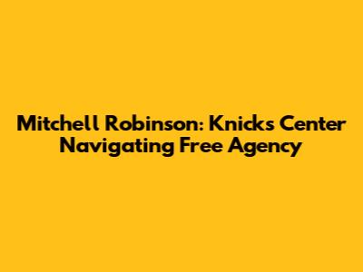 Mitchell Robinson: Knicks' Center Navigating Free Agency