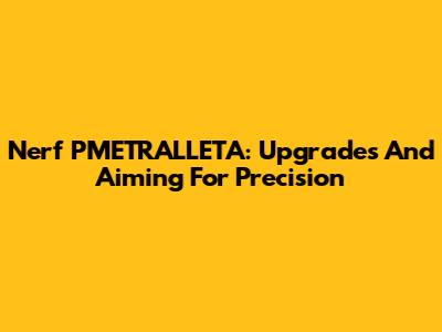 Nerf PMETRALLETA: Upgrades And Aiming For Precision