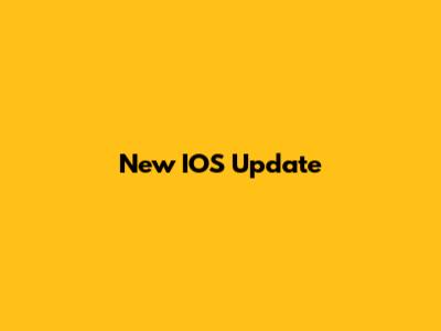 New IOS Update