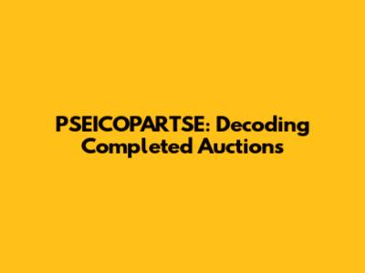 PSEICOPARTSE: Decoding Completed Auctions
