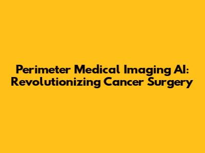 Perimeter Medical Imaging AI: Revolutionizing Cancer Surgery
