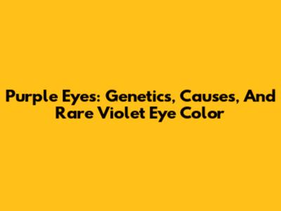 Purple Eyes: Genetics, Causes, And Rare Violet Eye Color