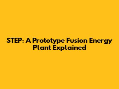 STEP: A Prototype Fusion Energy Plant Explained