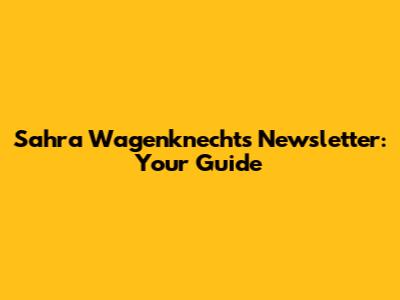 Sahra Wagenknecht's Newsletter: Your Guide