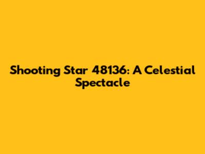 Shooting Star 48136: A Celestial Spectacle