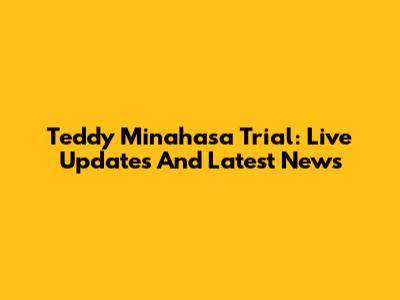 Teddy Minahasa Trial: Live Updates And Latest News