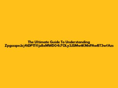 The Ultimate Guide To Understanding ZpgssspeJzj4tDP1TfIjs8xMWD04i7OLy3JSMwtKMnPAwBT3wfAzs