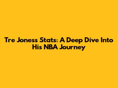 Tre Jones's Stats: A Deep Dive Into His NBA Journey