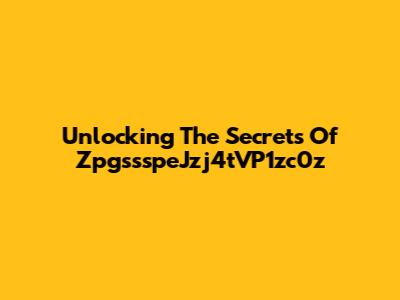 Unlocking The Secrets Of ZpgssspeJzj4tVP1zc0z