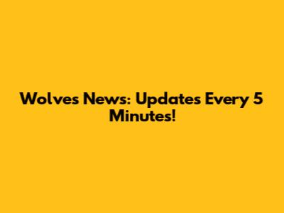 Wolves News: Updates Every 5 Minutes!